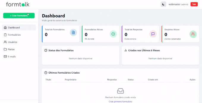 Editor visual do ClickForm: arraste, clique e publique